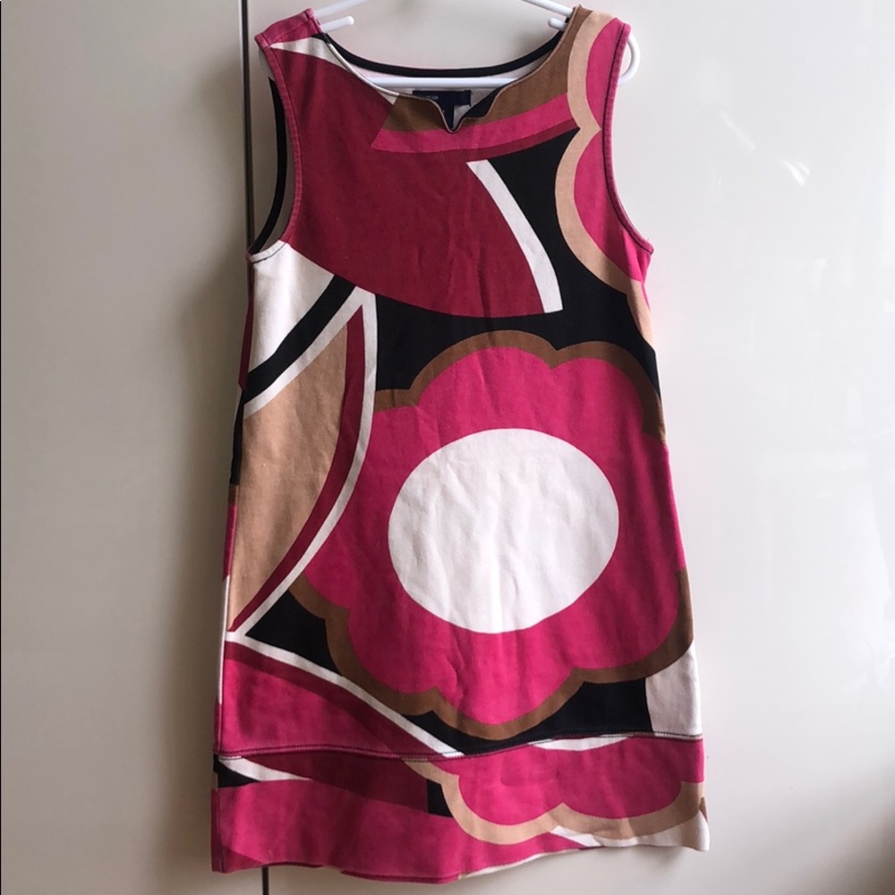Gap Pink Patterned Floral + Geometrical Dress